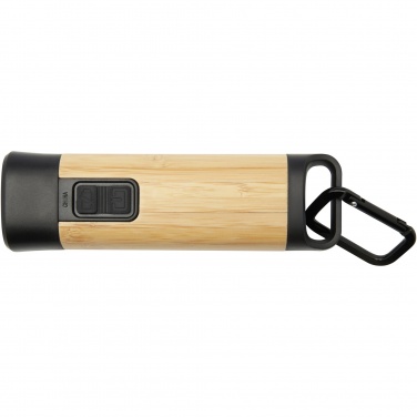 Logotrade advertising products photo of: Kuma bamboo/RCS recycled plastic torch with carabiner
