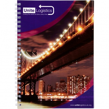 Logo trade corporate gift photo of: Desk-Mate® A4 spiral notebook with printed back cover
