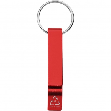 Logo trade promotional products picture of: Tao RCS recycled aluminium bottle and can opener with keychain 