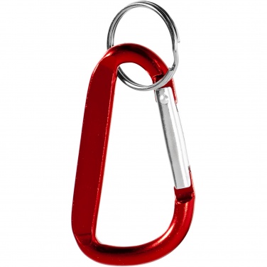 Logo trade business gift photo of: Timor RCS recycled aluminium carabiner keychain
