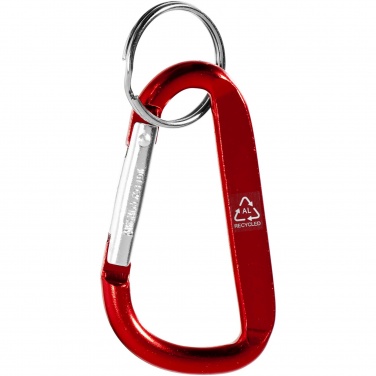 Logotrade corporate gift image of: Timor RCS recycled aluminium carabiner keychain