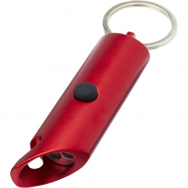Logotrade corporate gifts photo of: Flare RCS recycled aluminium IPX LED light and bottle opener with keychain