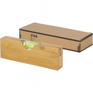 Logo trade promotional merchandise image of: Flush bamboo spirit level with bottle opener