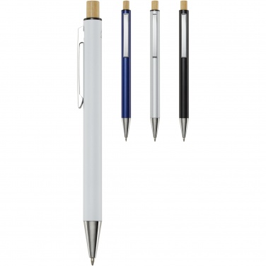 Logo trade advertising products picture of: Cyrus recycled aluminium ballpoint pen (blue ink)