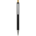 Cyrus recycled aluminium ballpoint pen (black ink), Solid black