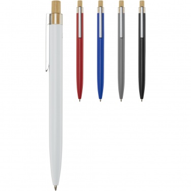 Logo trade promotional merchandise picture of: Nooshin recycled aluminium ballpoint pen  (blue ink)