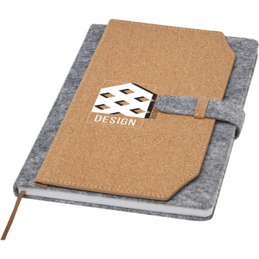 Logotrade advertising products photo of: Viviana A5 recycled felt and cork notebook