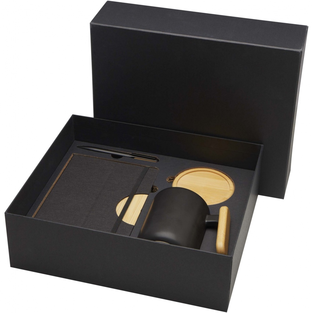 Logo trade promotional products picture of: Laura A5 hard cover notebook and ballpoint pen gift set