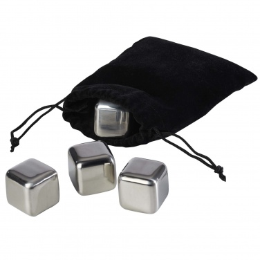 Logo trade promotional merchandise image of: Froz stainless steel ice cubes set