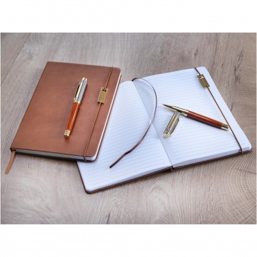 Logotrade advertising products photo of: Legato A5 notebook and rollerball pen set 
