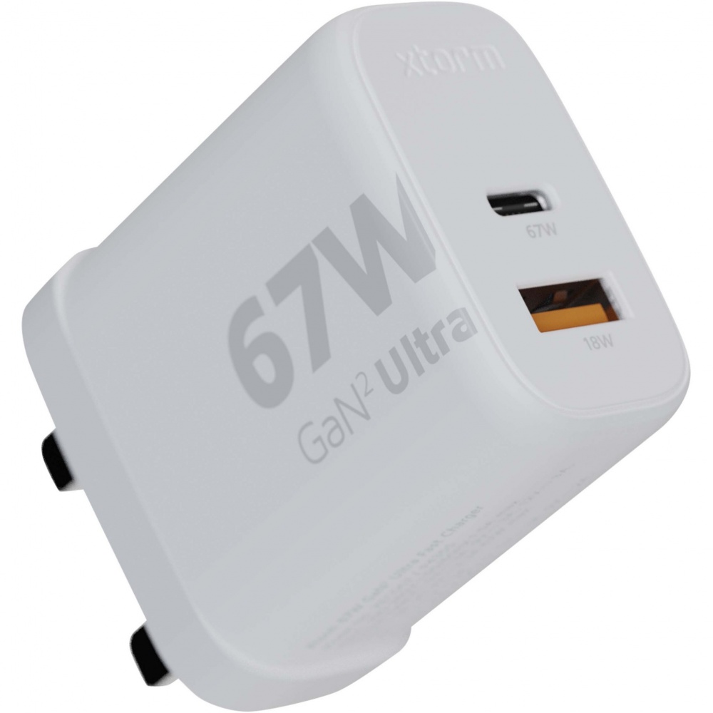 Logotrade promotional giveaway image of: Xtorm XEC067G GaN² Ultra 67W wall charger - UK plug