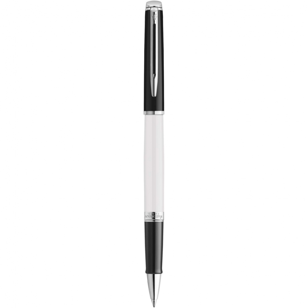 Logo trade promotional products image of: Hemisphere colour blocking rollerball pen with palladium trim