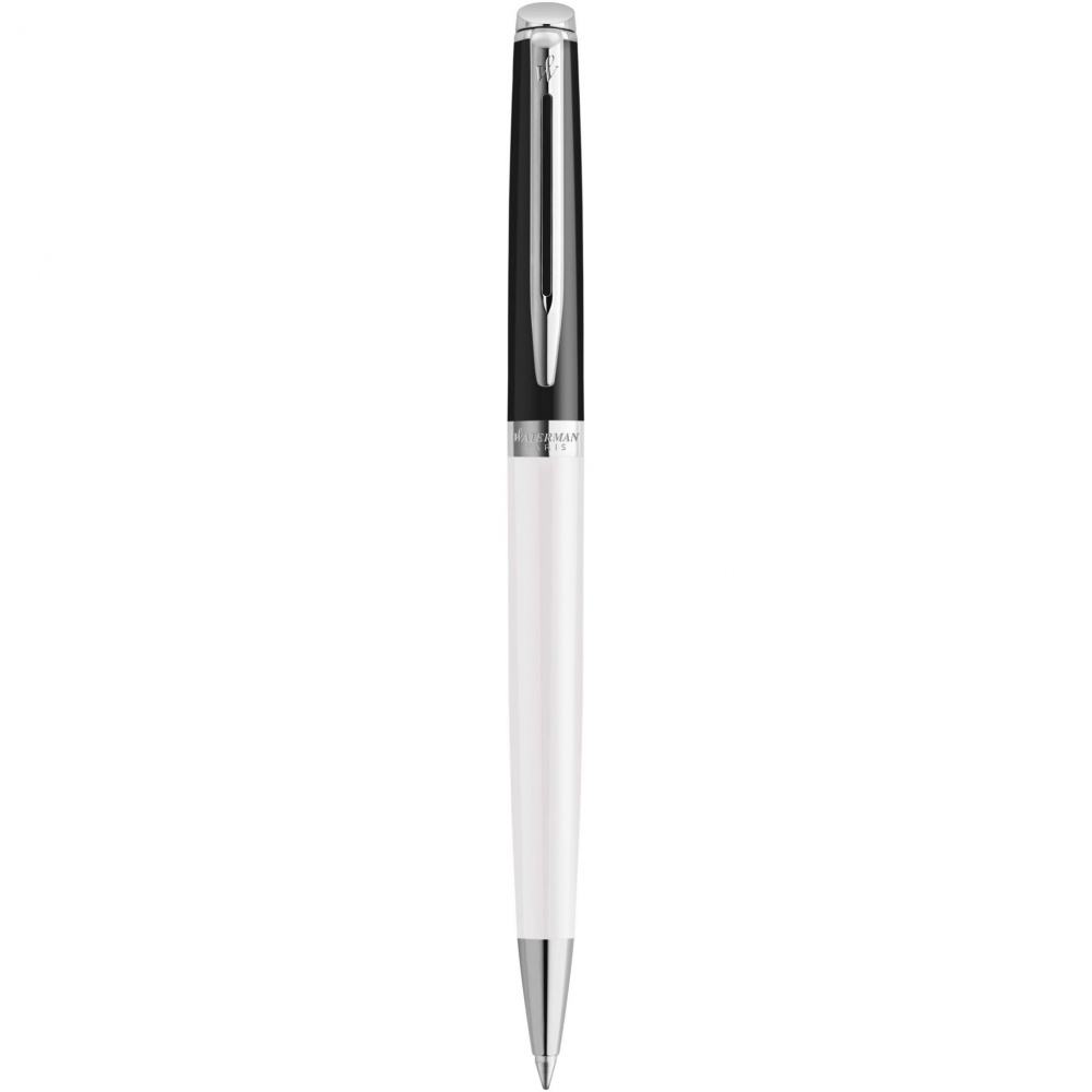 Logo trade business gift photo of: Hemisphere colour blocking ballpoint pen with palladium trim