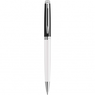 Logo trade promotional items picture of: Hemisphere colour blocking ballpoint pen with palladium trim