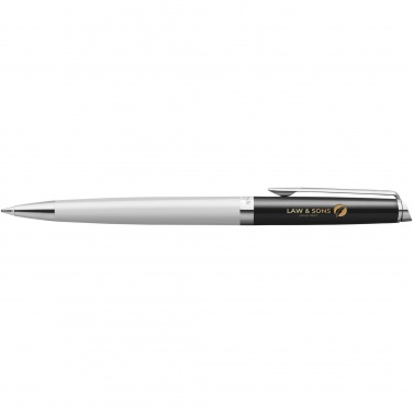 Logo trade corporate gift photo of: Hemisphere colour blocking ballpoint pen with palladium trim