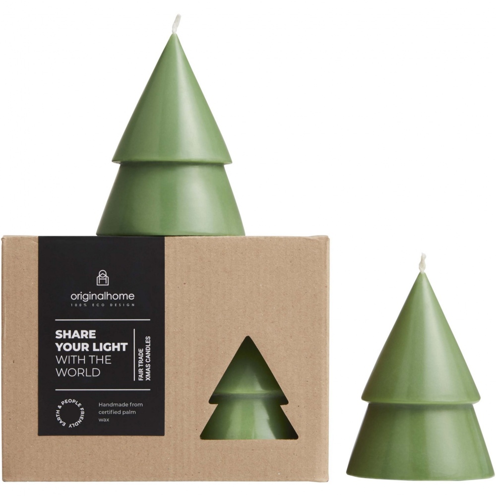 Logo trade advertising products picture of: Originalhome Xmas tree candle set of 2 - M