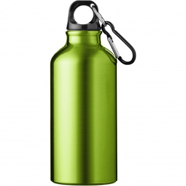 Logo trade promotional giveaways picture of: Oregon 400 ml aluminium water bottle with carabiner