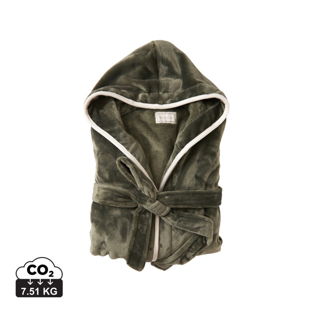 Logo trade advertising product photo of: VINGA Louis luxury plush GRS RPET robe size S-M