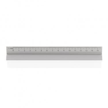 Logo trade business gifts image of: 15cm. Aluminum triangular ruler