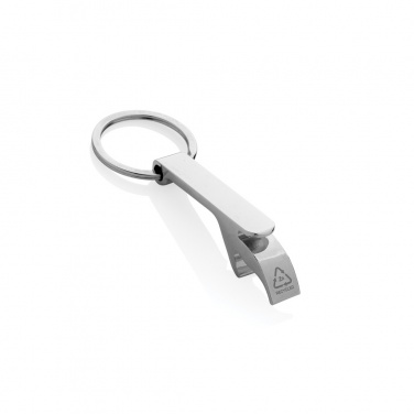 Logo trade promotional merchandise image of: RCS recycled zinc alloy bottle opener keychain