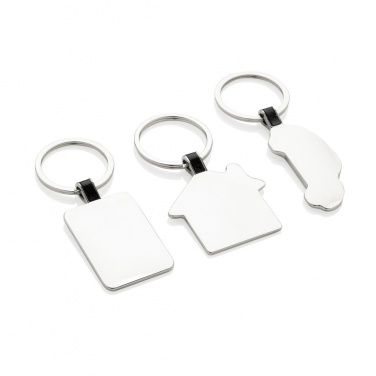 Logo trade corporate gift photo of: RCS recycled zinc alloy rectangle keyring