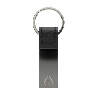 Logo trade promotional gift photo of: Luxury PU keychain RCS recycled zinc alloy