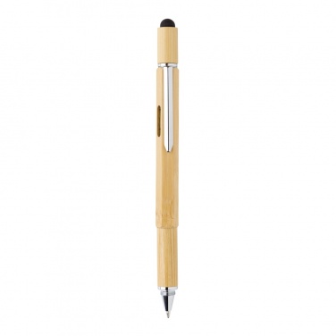 Logo trade promotional giveaways picture of: Bamboo 5-in-1 toolpen