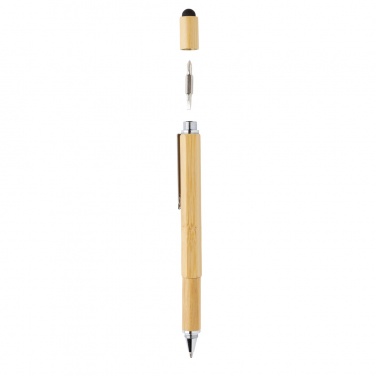 Logo trade promotional products picture of: Bamboo 5-in-1 toolpen