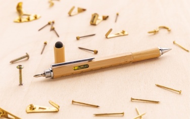 Logo trade promotional items picture of: Bamboo 5-in-1 toolpen