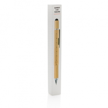 Logotrade business gift image of: Bamboo 5-in-1 toolpen