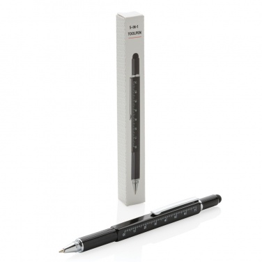 Logo trade promotional gifts image of: 5-in-1 aluminium toolpen