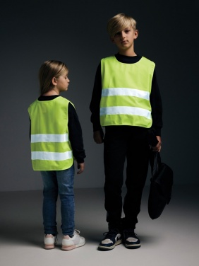 Logo trade corporate gifts image of: GRS recycled PET high-visibility safety vest 3-6 years