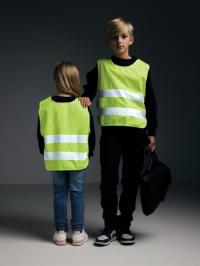 Logo trade corporate gifts image of: GRS recycled PET high-visibility safety vest 3-6 years
