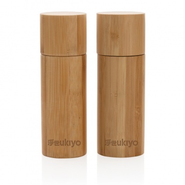 Logo trade promotional product photo of: Ukiyo bamboo salt and pepper mill set