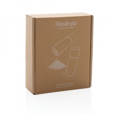 Logotrade advertising products photo of: Ukiyo bamboo salt and pepper mill set