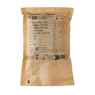 Logo trade promotional products image of: RCS recycled nubuck PU pouch first aid set mailable