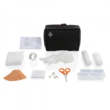 Logo trade promotional items picture of: RCS recycled nubuck PU pouch  first aid set