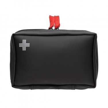 Logo trade promotional giveaways picture of: RCS recycled nubuck PU pouch  first aid set