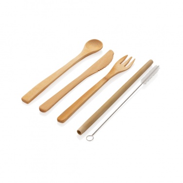 Logotrade promotional merchandise picture of: Reusable bamboo travel cutlery set