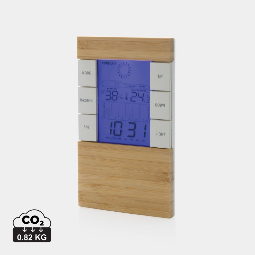 Logotrade promotional merchandise picture of: Utah RCS rplastic and bamboo weather station