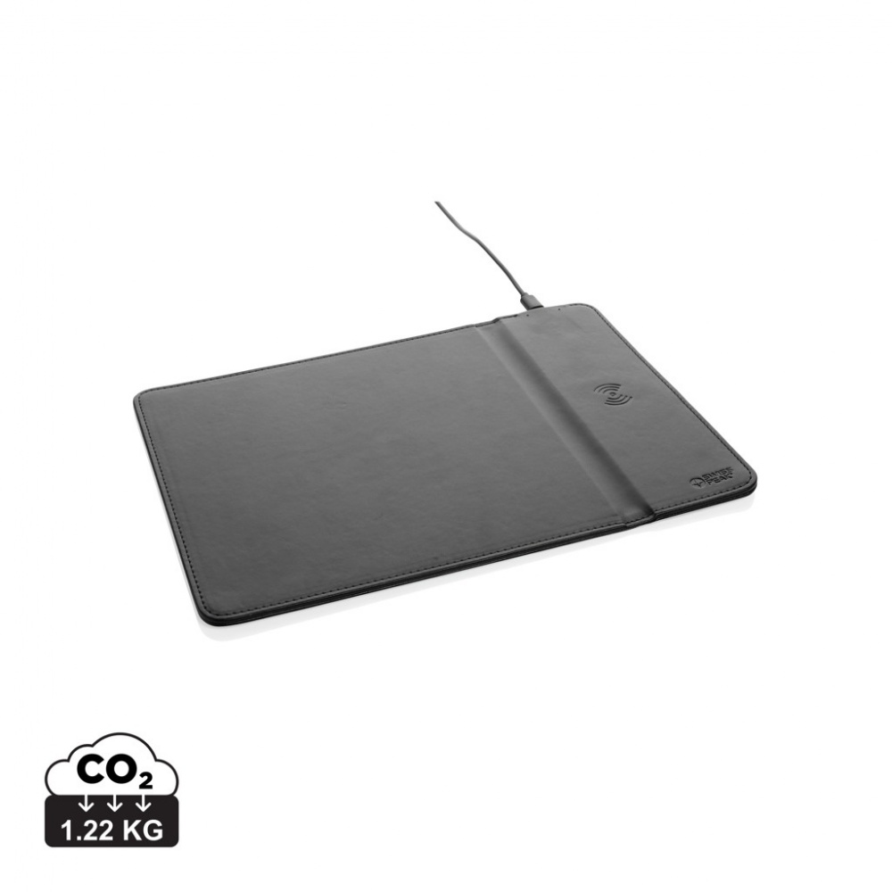 Logotrade advertising products photo of: Swiss Peak RCS recycled PU 10W wireless charging mousepad