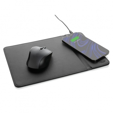 Logo trade business gift photo of: Swiss Peak RCS recycled PU 10W wireless charging mousepad