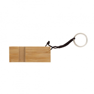 Logo trade promotional item photo of: Standkey bamboo keychain phone stand