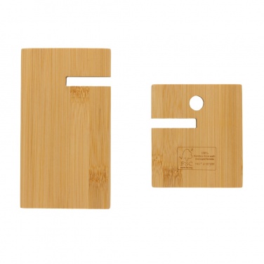 Logo trade corporate gifts image of: Bamboo phone stand in kraft box