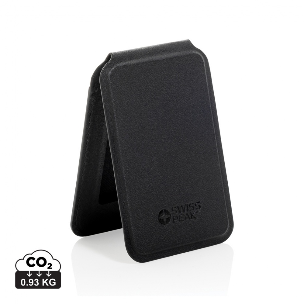 Logotrade promotional item image of: Magstand RCS recycled PU magnetic phone wallet with stand