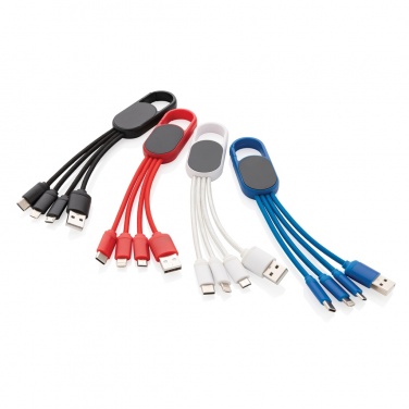 Logotrade promotional giveaway image of: 4-in-1 cable with carabiner clip