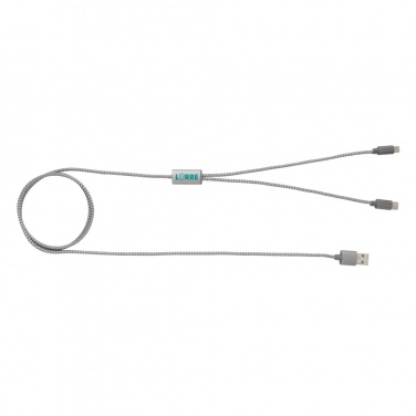 Logo trade promotional giveaway photo of: 3-in-1 braided cable