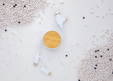 Logotrade business gifts photo of: RCS recycled plastic Ontario 6-in-1 retractable cable