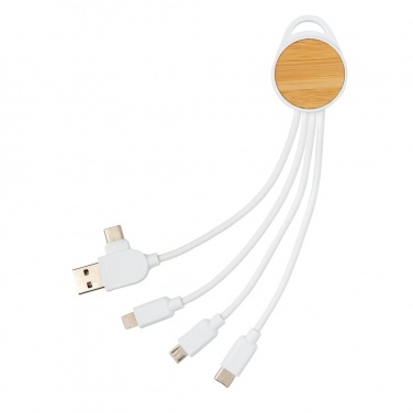 Logotrade promotional item image of: RCS recycled plastic Ontario 6-in-1 round cable