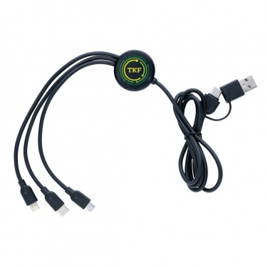 Logo trade business gift photo of: RCS recycled TPE and recycled plastic 6-in-1 cable